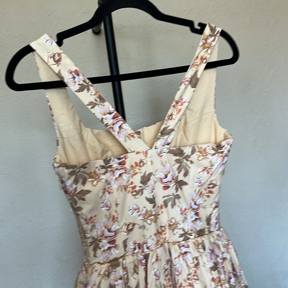 House of CB 'Alba' Honeyflower Priint Gathered Cotton Midi Dress NWOT size S - Picture 11 of 17
